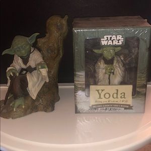 Yoda “ Bring your wisdom book”. Yoda 6’ figurine